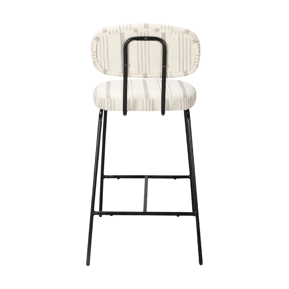 Metallum crus upholstered triclinium cathedra cum retro