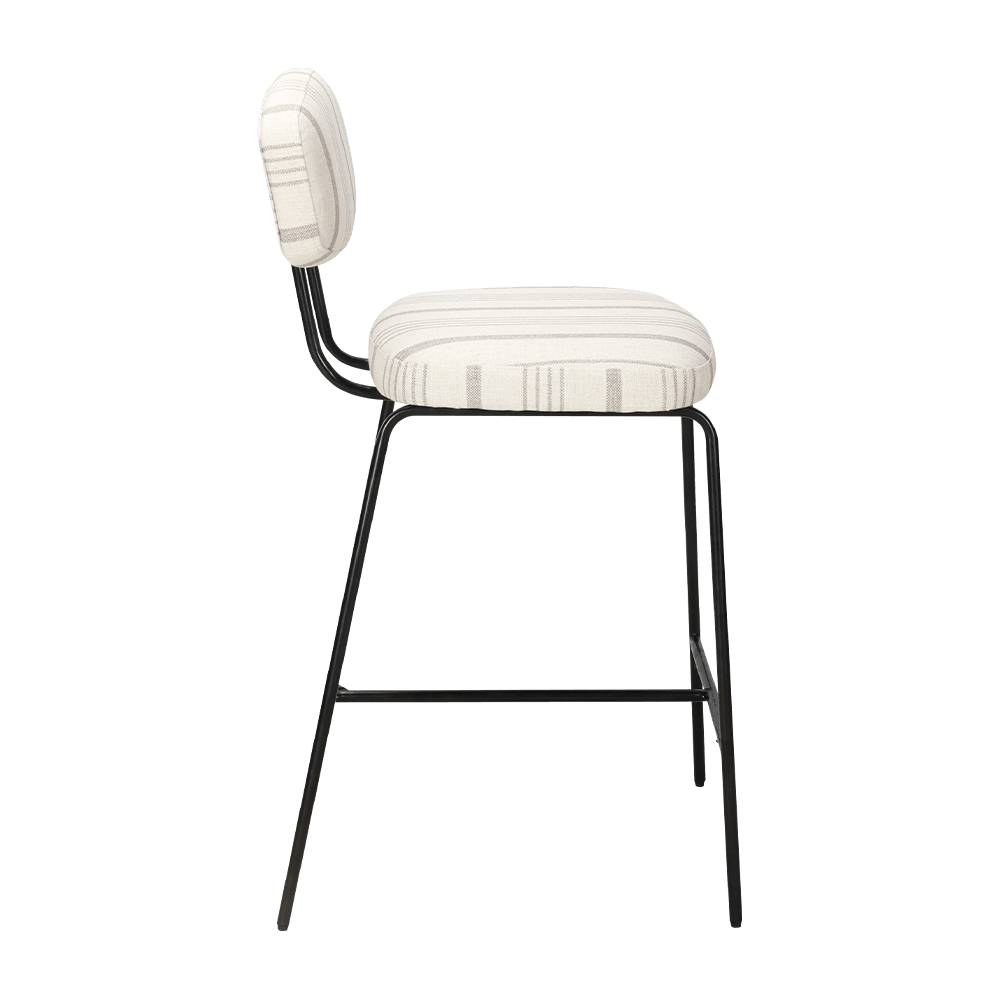 Metallum crus upholstered triclinium cathedra cum retro