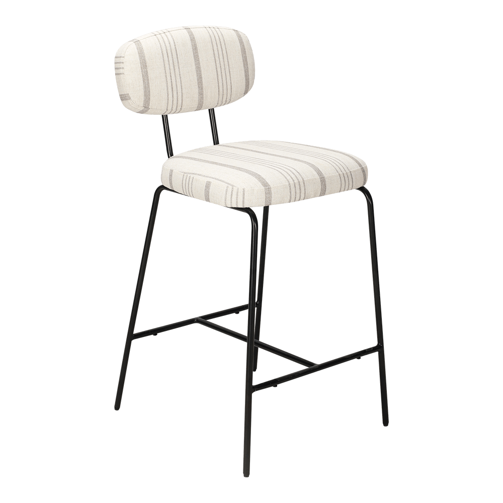 Metallum crus upholstered triclinium cathedra cum retro