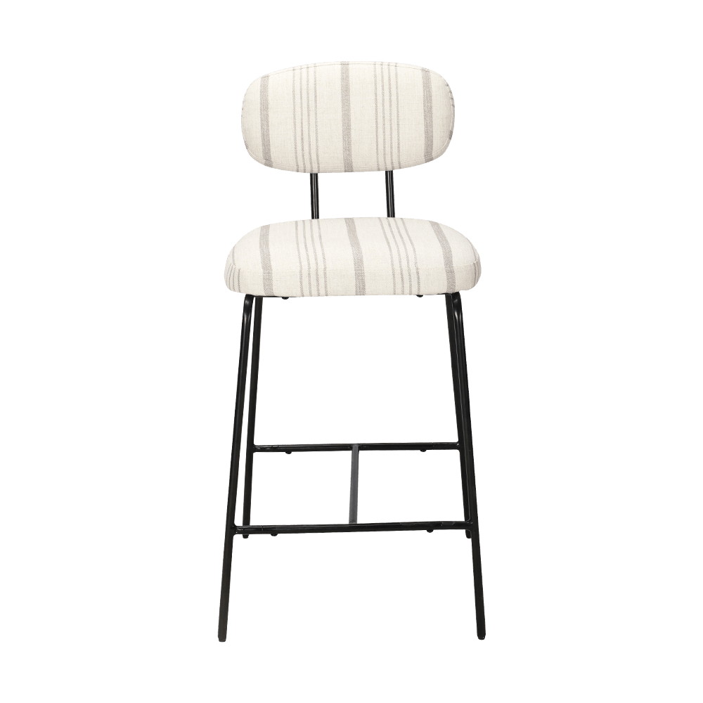 Metallum crus upholstered triclinium cathedra cum retro