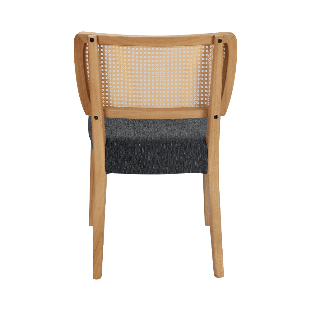 Grey lignum triclinium cathedra cum backrest